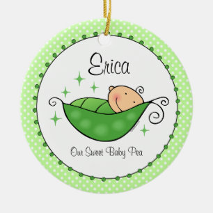 De Cerâmica Ervilha em meu ornamento personalizado vagem