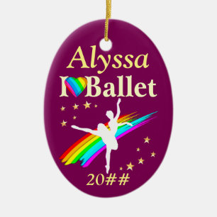 DE CERÂMICA EU ADORO BALÉ ORNAMENTO PERSONALIZADO