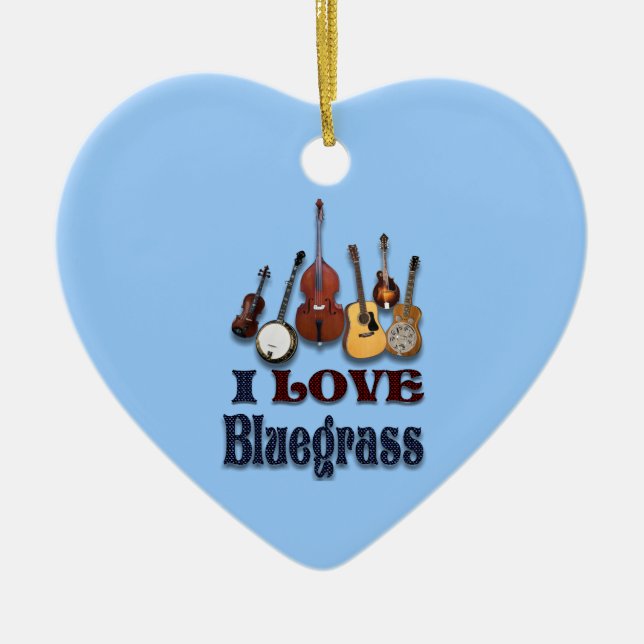 DE CERÂMICA EU ADORO O ORNAMENTO BLUEGRASS (Frente)
