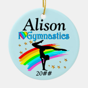 DE CERÂMICA EU AMO GINÁSTICA, ORNAMENTO PERSONALIZADO