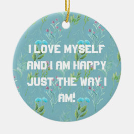 De Cerâmica Eu Amo-Me Ornamento Cerâmico