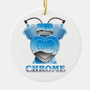 De Cerâmica Eu amo o cromo - ornamento