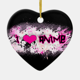 De Cerâmica Eu amo o ornamento do Anime