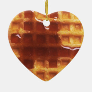 De Cerâmica Eu amo o ornamento dos Waffles