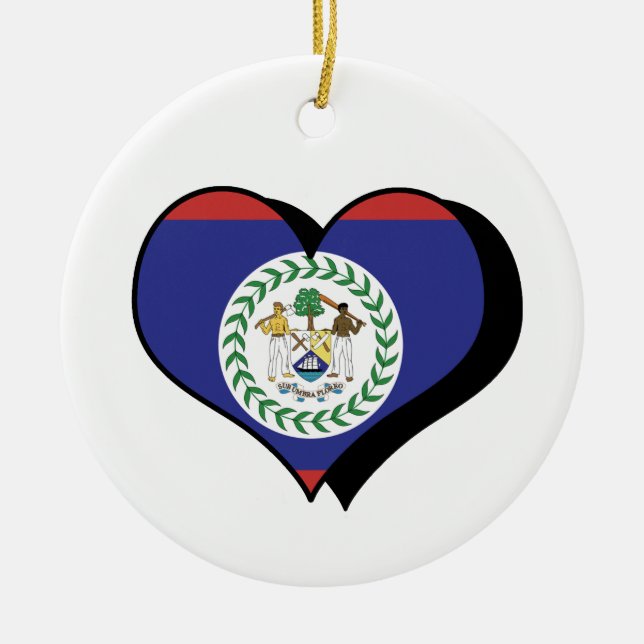 De Cerâmica Eu Amo Ornamento Belize (Frente)