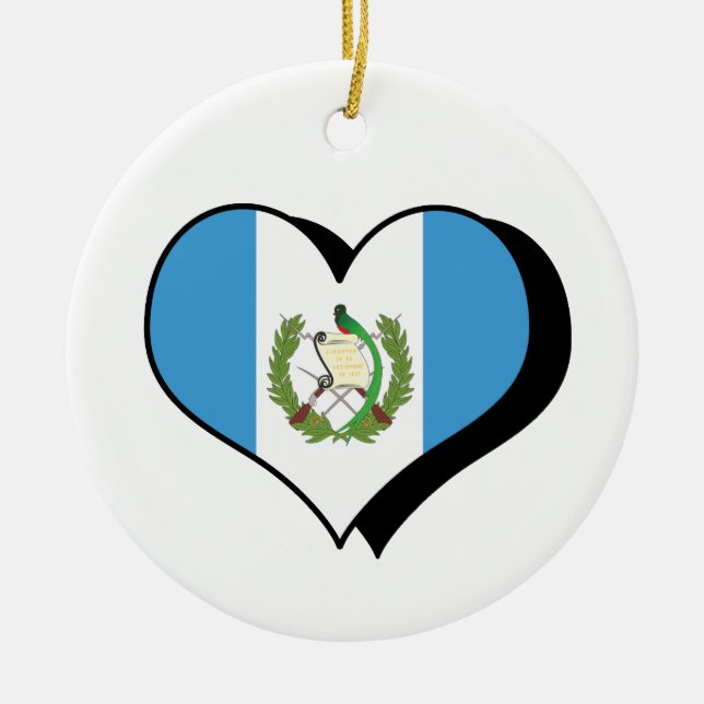 De Cerâmica Eu Amo Ornamento da Guatemala (Frente)