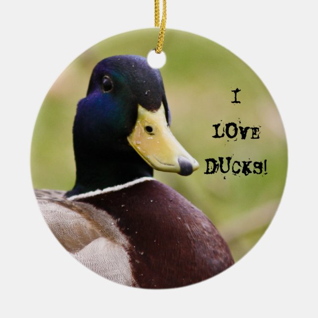 De Cerâmica Eu amo ornamento dos patos (Frente)
