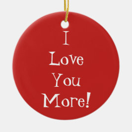 De Cerâmica "Eu te amo mais!" Ornamento