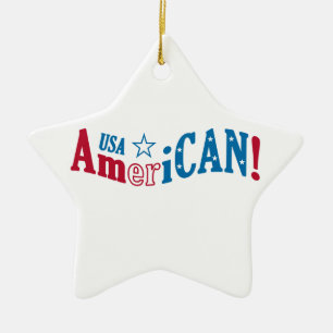 De Cerâmica EUA AmeriCAN! ornamento personalizado