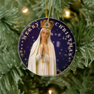 De Cerâmica Feliz Natal| Maria virgem| Ornamento cerâmico
