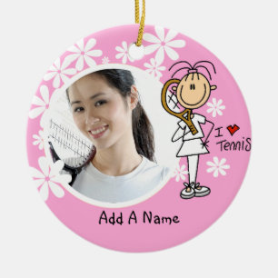 De Cerâmica Fêmea eu amo o ornamento personalizado tênis