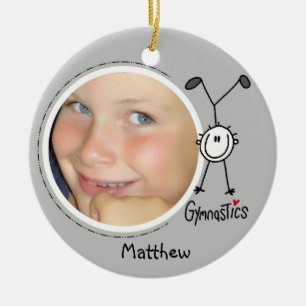 De Cerâmica Figura masculina ornamento da vara da ginástica