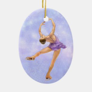 De Cerâmica Figura ornamento do patinador