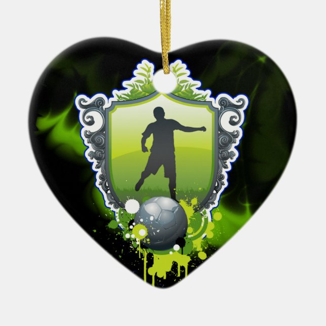 De Cerâmica Futebol 1 Ornamento (Frente)