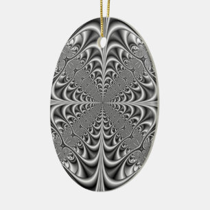 De Cerâmica Geometria gótico no ornamento monocromático