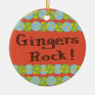 De Cerâmica "Gingers Rock!" Ornamento