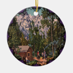 De Cerâmica Grand Tetons - Ornamento Vitoriano Wyoming