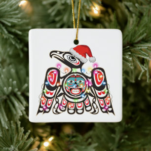De Cerâmica Haida Thunderbird Símbolo Ornamento Cristo-alvo