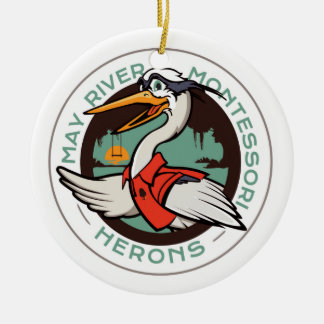 De Cerâmica Harry o ornamento do feriado da garça-real