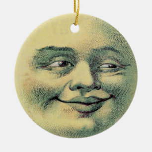 De Cerâmica Homem no ornamento da lua