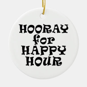 De Cerâmica Hooray para o ornamento do happy hour