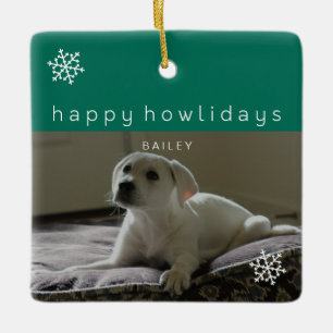 De Cerâmica Howlidays feliz adiciona seu ornamento do animal