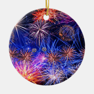 De Cerâmica Imagem do Fireworks para Ornamento do Círculo