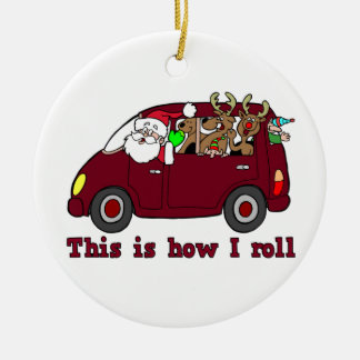 De Cerâmica Isto é como eu rolo o ornamento do papai noel