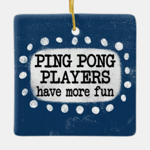 De Cerâmica Jogadores Ping Pong Têm Mais Ornamento Divertido