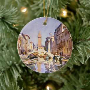 De Cerâmica John Singer Sargent Veneza Aquarela Ornamento