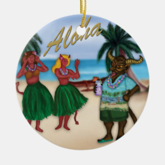 De Cerâmica Krampus no ornamento das férias