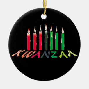 De Cerâmica Kwanzaa Candles o ornamento