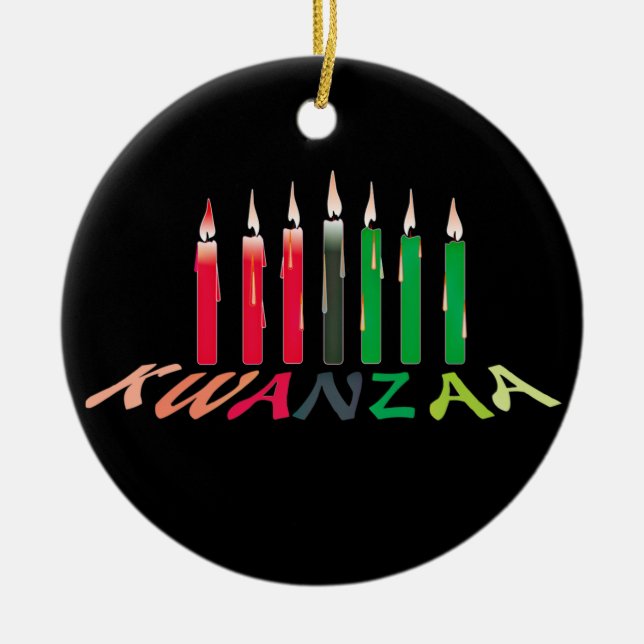 De Cerâmica Kwanzaa Candles o ornamento (Frente)