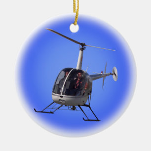 De Cerâmica Lembrança legal do helicóptero do ornamento do