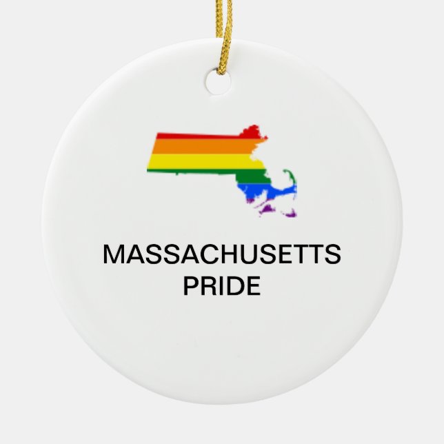 De Cerâmica LGBTQ MASSACHUSETTS ORDENAM O Ornamento Cerâmico (Frente)
