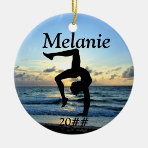 DE CERÂMICA LINDA ORNAMENTO GINÁSTICO PERSONALIZADO