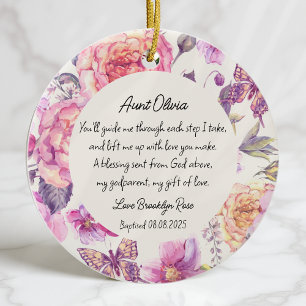 De Cerâmica Madrasta Personalizada Baptismo Obrigado Ornamento