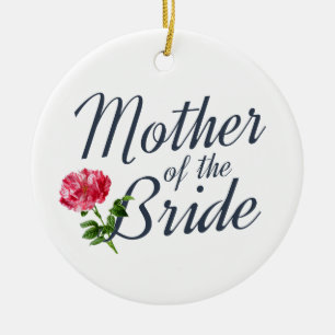 De Cerâmica Mãe da Caligrafia do Casamento Bride Ornamento