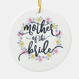 De Cerâmica Mãe da Caligrafia do Casamento Bride Ornamento