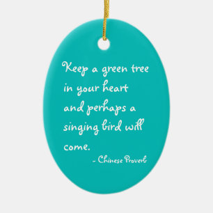 De Cerâmica Mantenha uma árvore verde em seu ornamento do