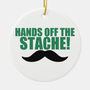 De Cerâmica Mãos engraçadas fora do Stache - ornamento do