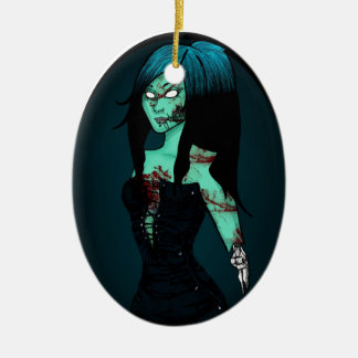 De Cerâmica Menina do zombi no ornamento do espartilho