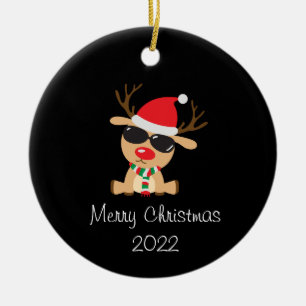 De Cerâmica merry xmas 2022 ornamento cerâmico
