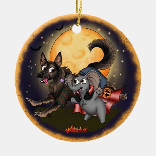 De Cerâmica Metalamigos Metálicos Ornamento Cerâmico (Frente)