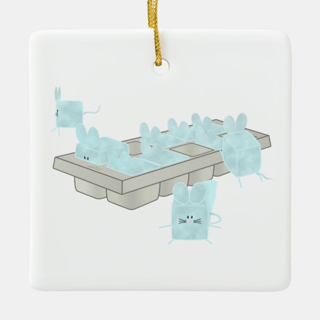 De Cerâmica Micecubes - ornamento (Frente)