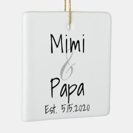 De Cerâmica Mimi e Papa Primeiro Ornamento neto