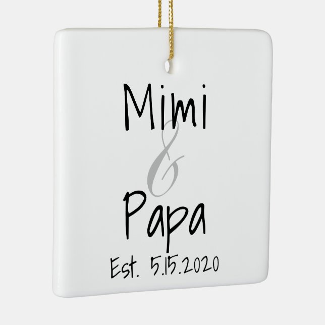 De Cerâmica Mimi e Papa Primeiro Ornamento neto (Direito )