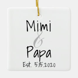 De Cerâmica Mimi e Papa Primeiro Ornamento neto