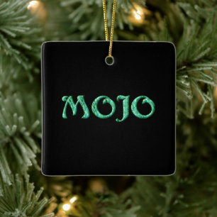 De Cerâmica Mojo preto, ornamento quadrado