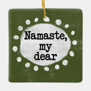 De Cerâmica Namaste My Querido - Ornamento Verde